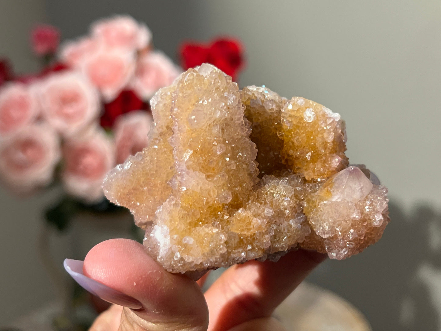 Spirit Quartz, Cactus Quartz Crystal, Amethyst Cluster, Pink Amethyst, Crystal Raw Specimen, Raw Crystal Specimens, Crystal Gifts,