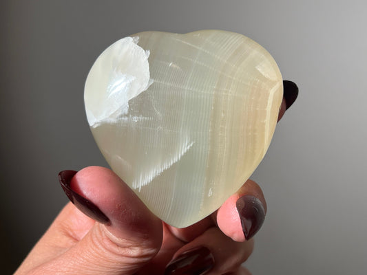 Green Calcite Heart, UV reactive Calcite, High Quality Green Calcite, Pistachio Calcite From Afghanistan