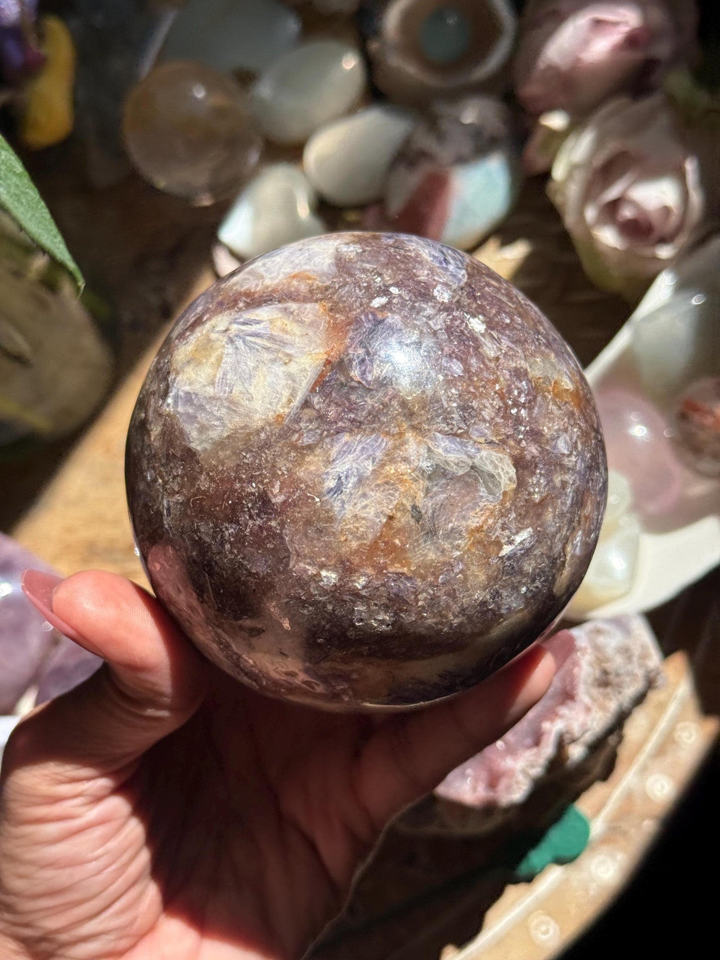 Large Lepidolite Sphere, Purple Mica Crystal, Muscovite Crystal, Purple Mica, Crystal Ball, Large, Lepidiolite
