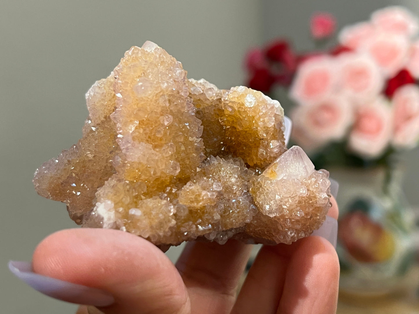 Spirit Quartz, Cactus Quartz Crystal, Amethyst Cluster, Pink Amethyst, Crystal Raw Specimen, Raw Crystal Specimens, Crystal Gifts,