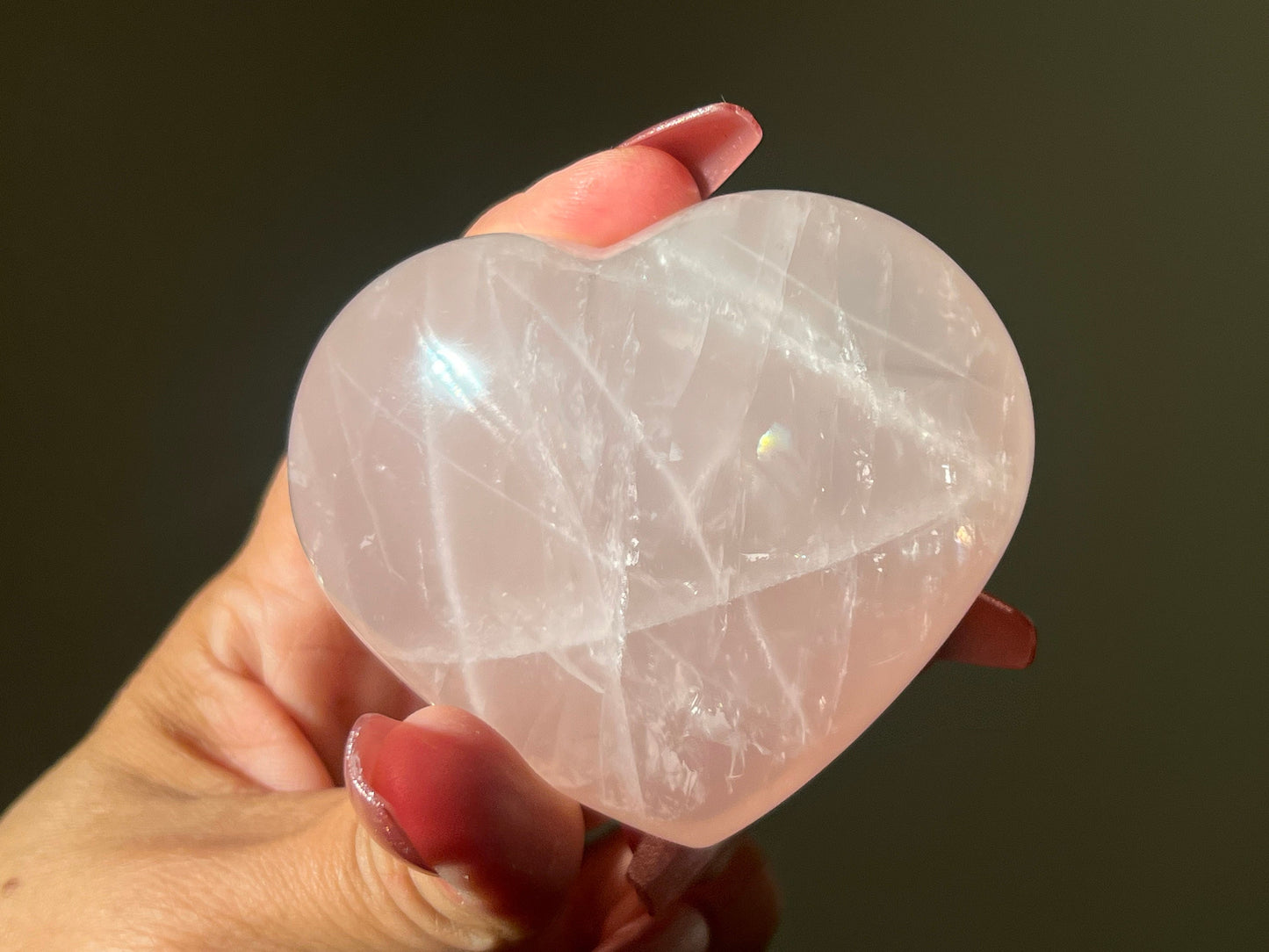 Lovely Rose Quartz Heart, Rose Quartz, Authentic Rose Quartz, Gift for her, Crystals For Love, Heart Chakra Healing Crystal