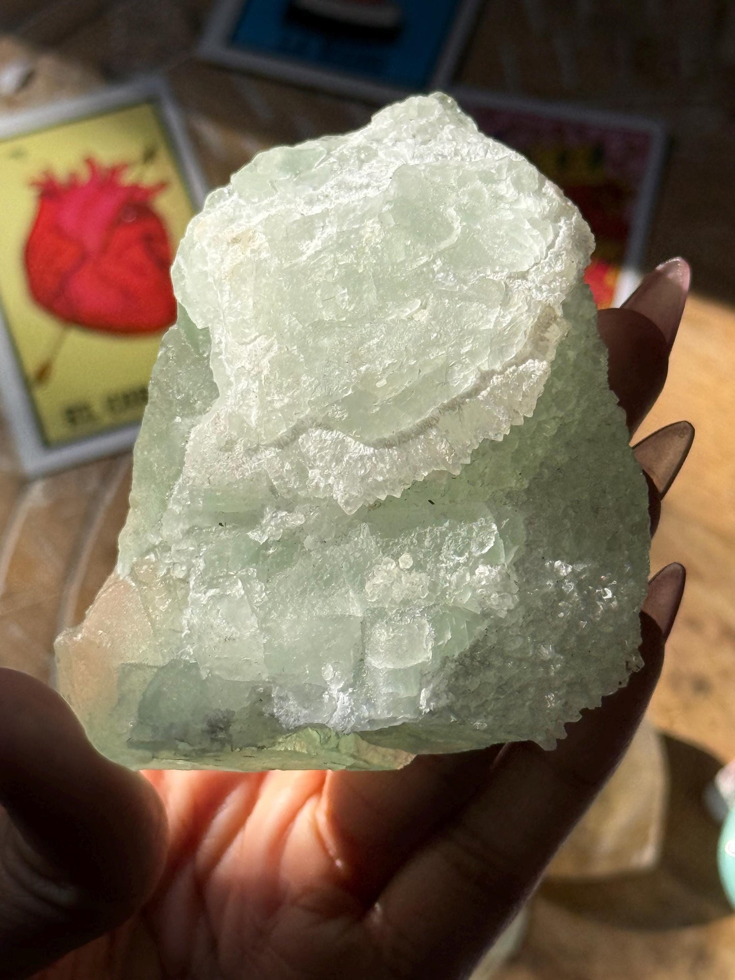 Raw Sugar Fluorite, Sugar Fluorite, Raw Fluorite,  Green Fluorite, Regular Grade