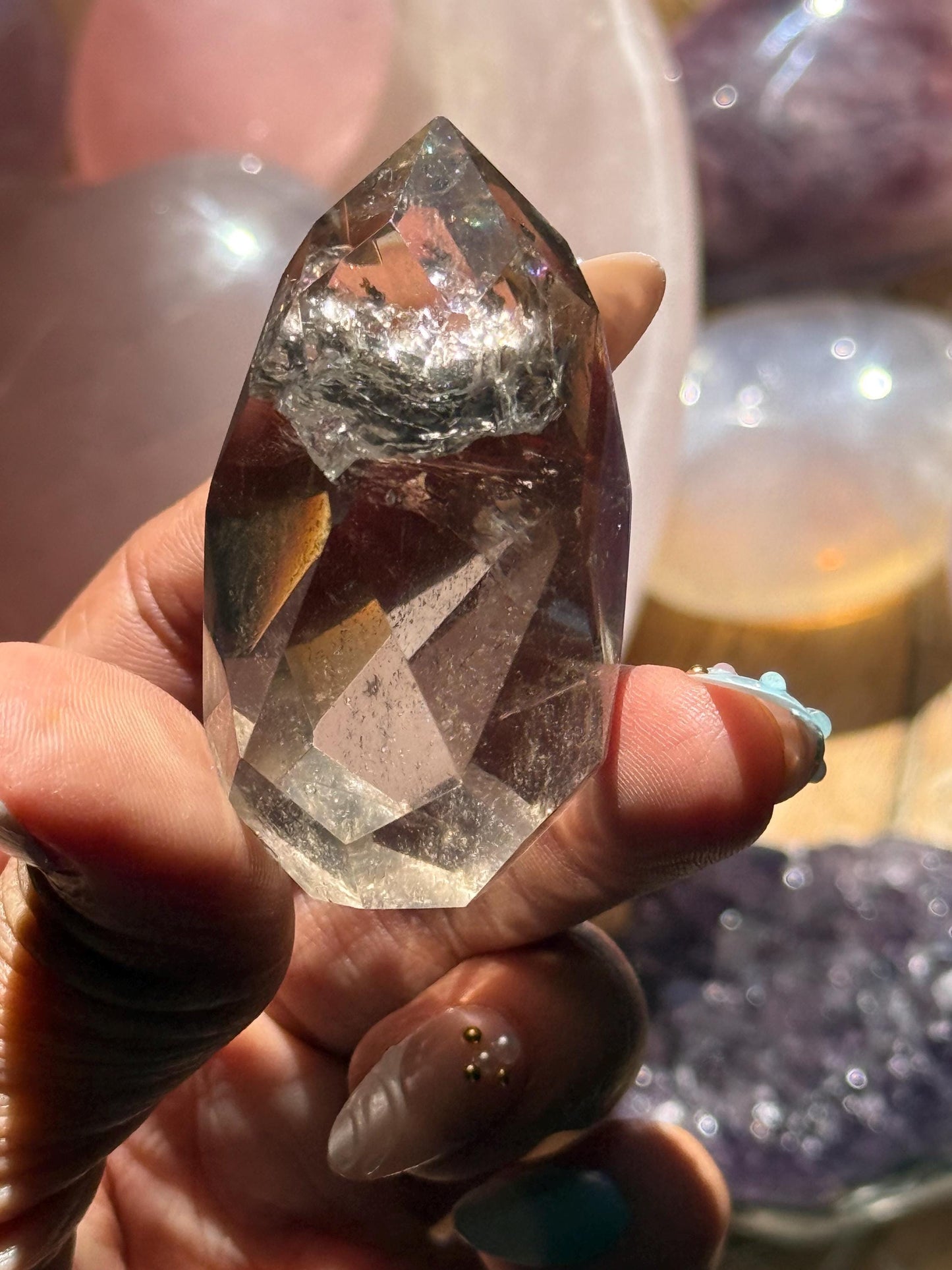 Faceted Smoky Quartz, Smoky Quartz Filled With Rainbows, Faceted Crystal Quartz, Smoky Quartz, Crystal Gifts, Rainbow Quartz, Small