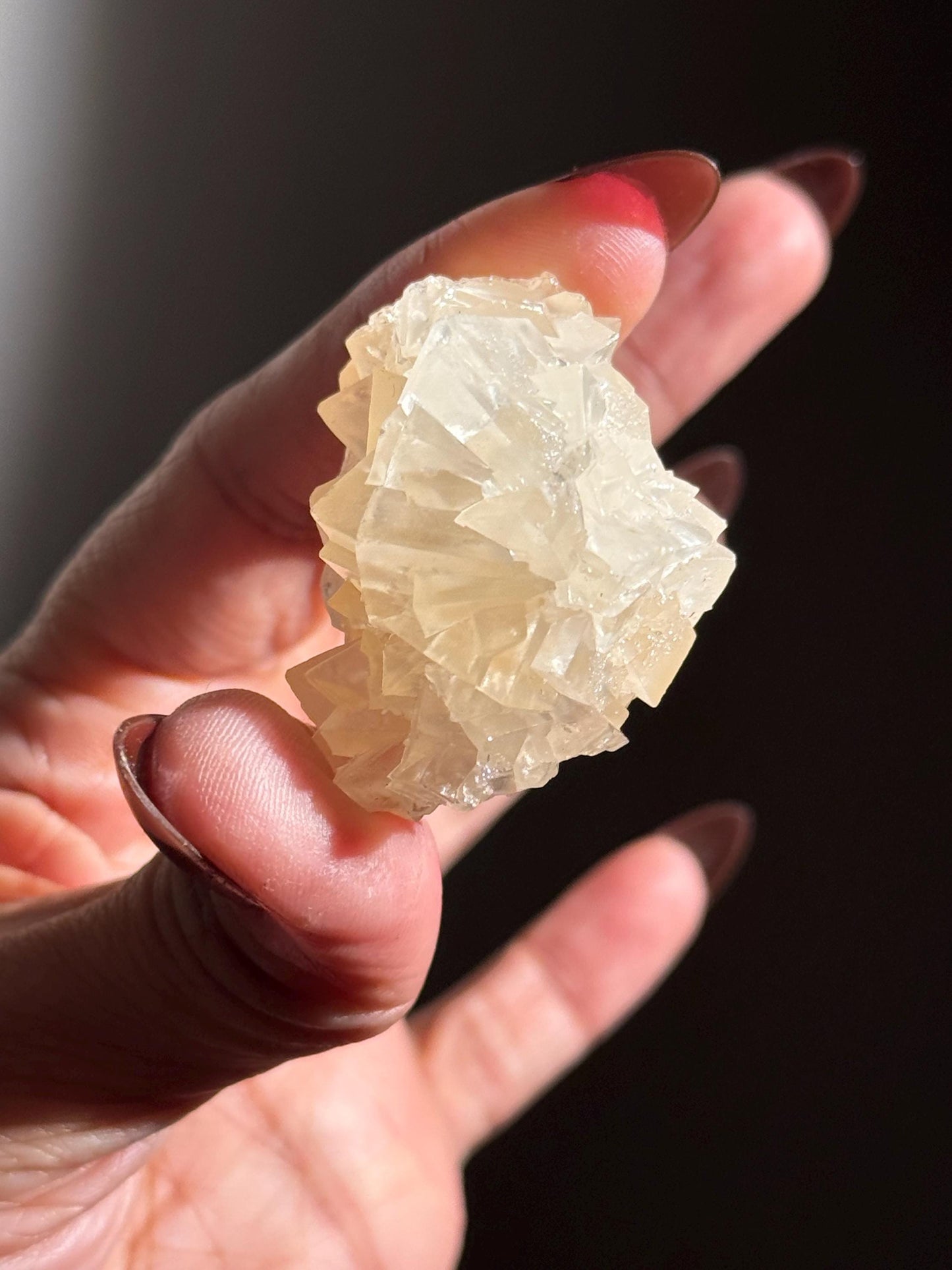 Cubic Calcite Specimen, Calcite From India, Raw Calcite, UV reactive Calcite from India, Fluorescent Mineral Specimen, MINI SIZE