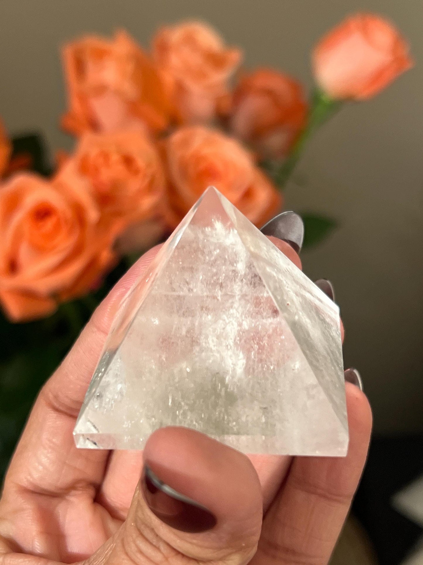 Natural Clear Quartz Pyramid, Clear Quartz Pyramid, Egyptian Pyramid, Crystals Decoration, Crystal Gifts, Quartz Pyramid, Metaphysical Decor