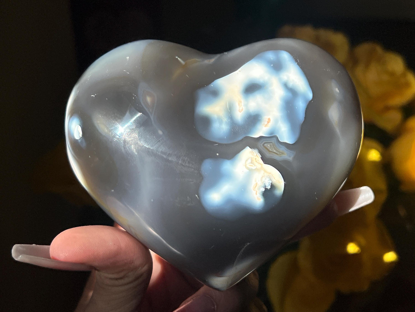 Orca Agate Heart, Orca Agate, Healing Crystals, Crystal Hearts, Crystals for Grieving, Crystal Gifts,