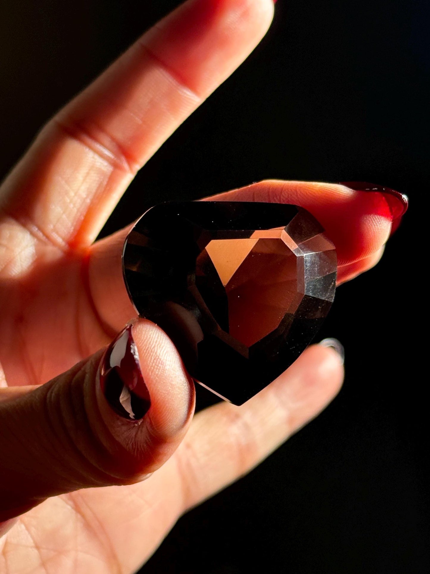 Faceted Smoky Quartz Heart, Smoky Quartz Heart, Highest Quality Quartz, Faceted Crystals, Faceted Smoky Quartz, Crystal Gifts,