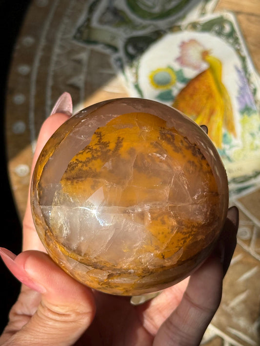 Dendritic Healer Quartz with Star Flash, Dendritic Quartz, Golden Healer Quartz, Healing Crystals, Crystal Gifts, Star Flash Golden Healer,