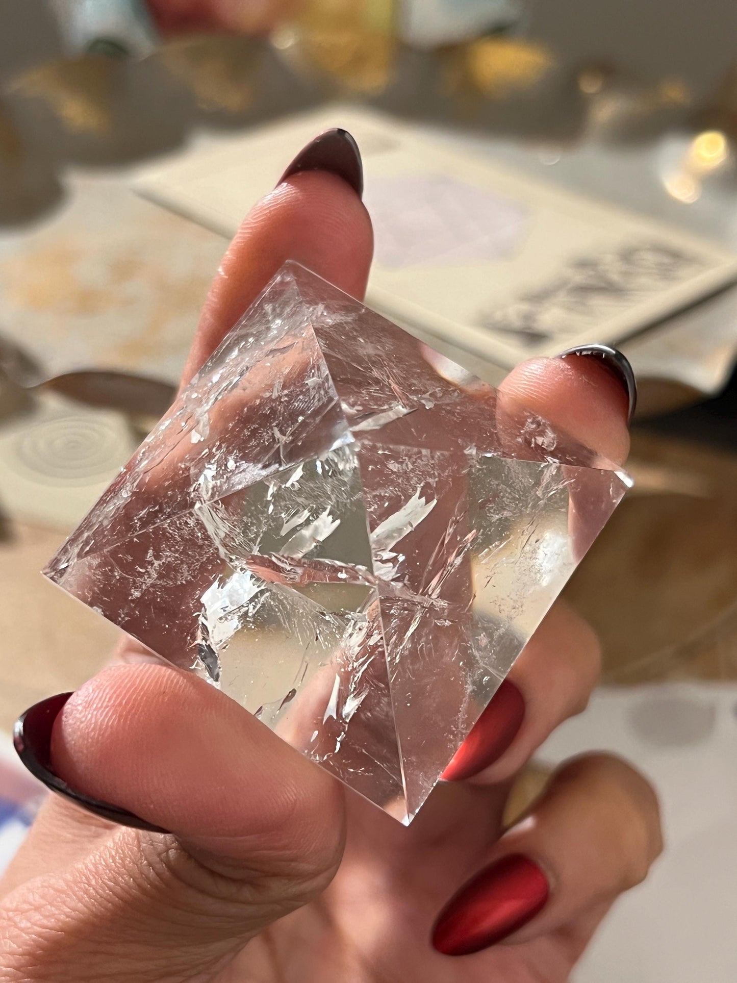 Natural Clear Quartz Pyramid, Clear Quartz Pyramid, Spiritual Home Decoration, Egyptian Pyramid Decoration, High Frequency Quartz, Pyramid