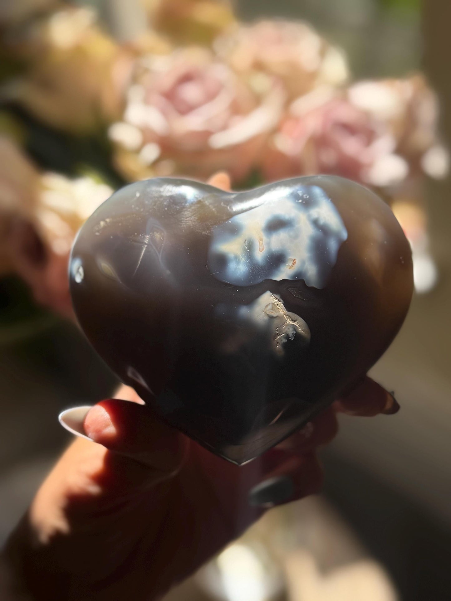 Orca Agate Heart, Orca Agate, Healing Crystals, Crystal Hearts, Crystals for Grieving, Crystal Gifts,