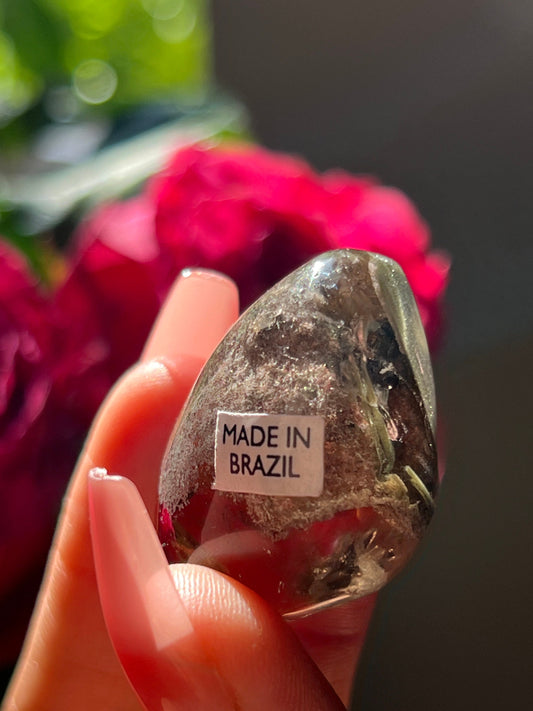 Small Lodolite Lens, Garden Quartz Garden Quartz Lens, Lodolite Quartz, Lodolite Garden Quartz, Scenic Quartz, Healing Crystals, Small