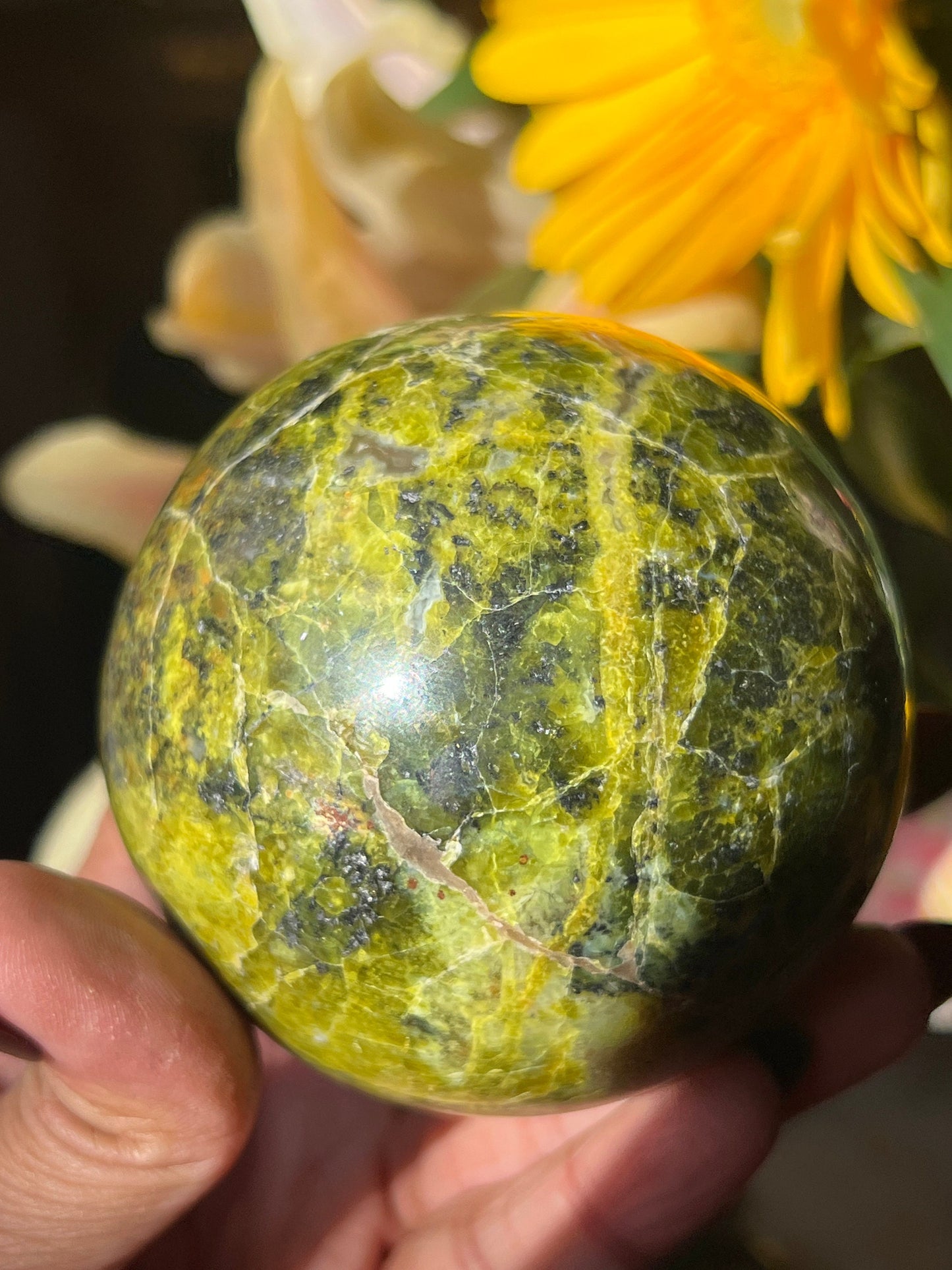 Large Green Opal, Green Opal Stone, Pistachio Opal, Opal Freeform, Palm Stone, Heart Chakra Healing Crystal, Crystals for Greif,