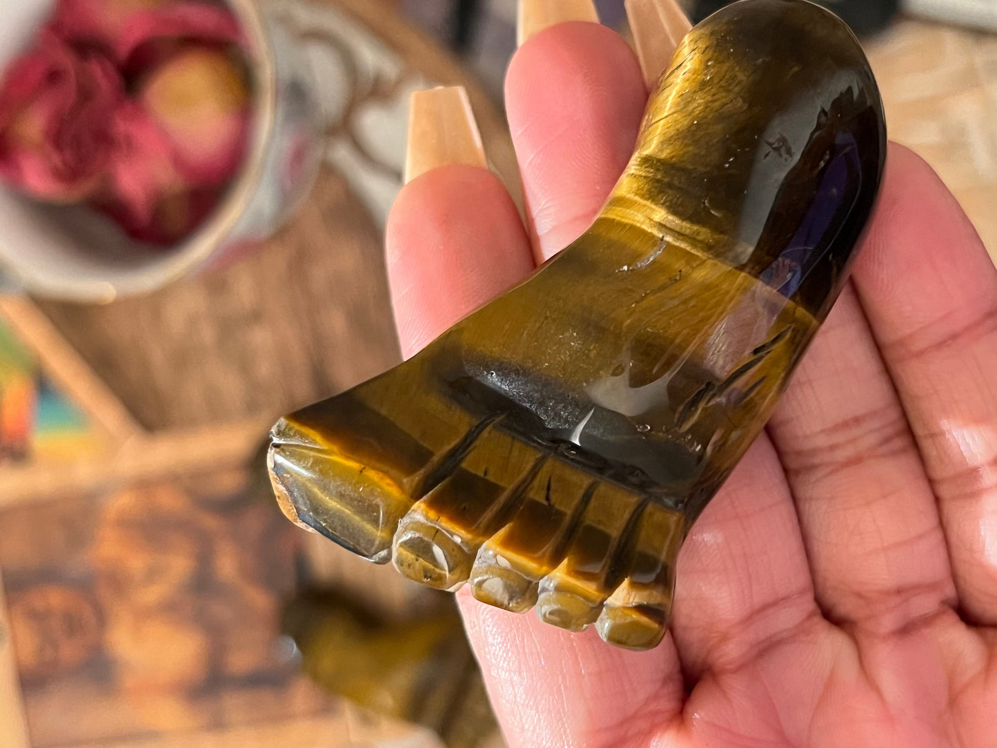 Tiger Eye Foot, Tiger Eye Feet, Tiger Eye Carving, Tiger Eye, Crystal Gifts, Crystal Carvings, Cute Gifts, Feng Shui Decoration,
