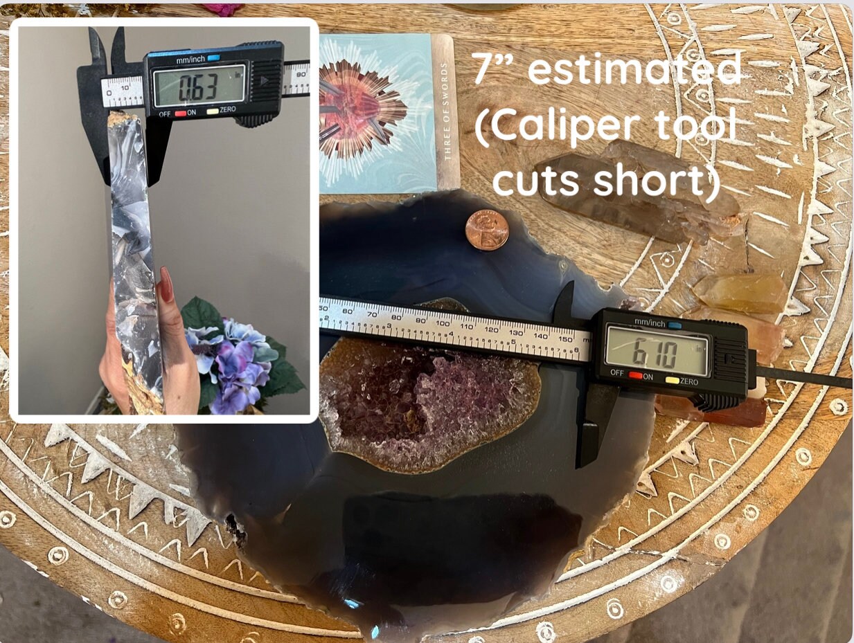 Blue Agate Slab With Amethyst Quartz, Polished Amethyst Slab, Crystal Slabs, Home Decoration, Amethyst Geode Slab From Brazil, Crystal Gifts