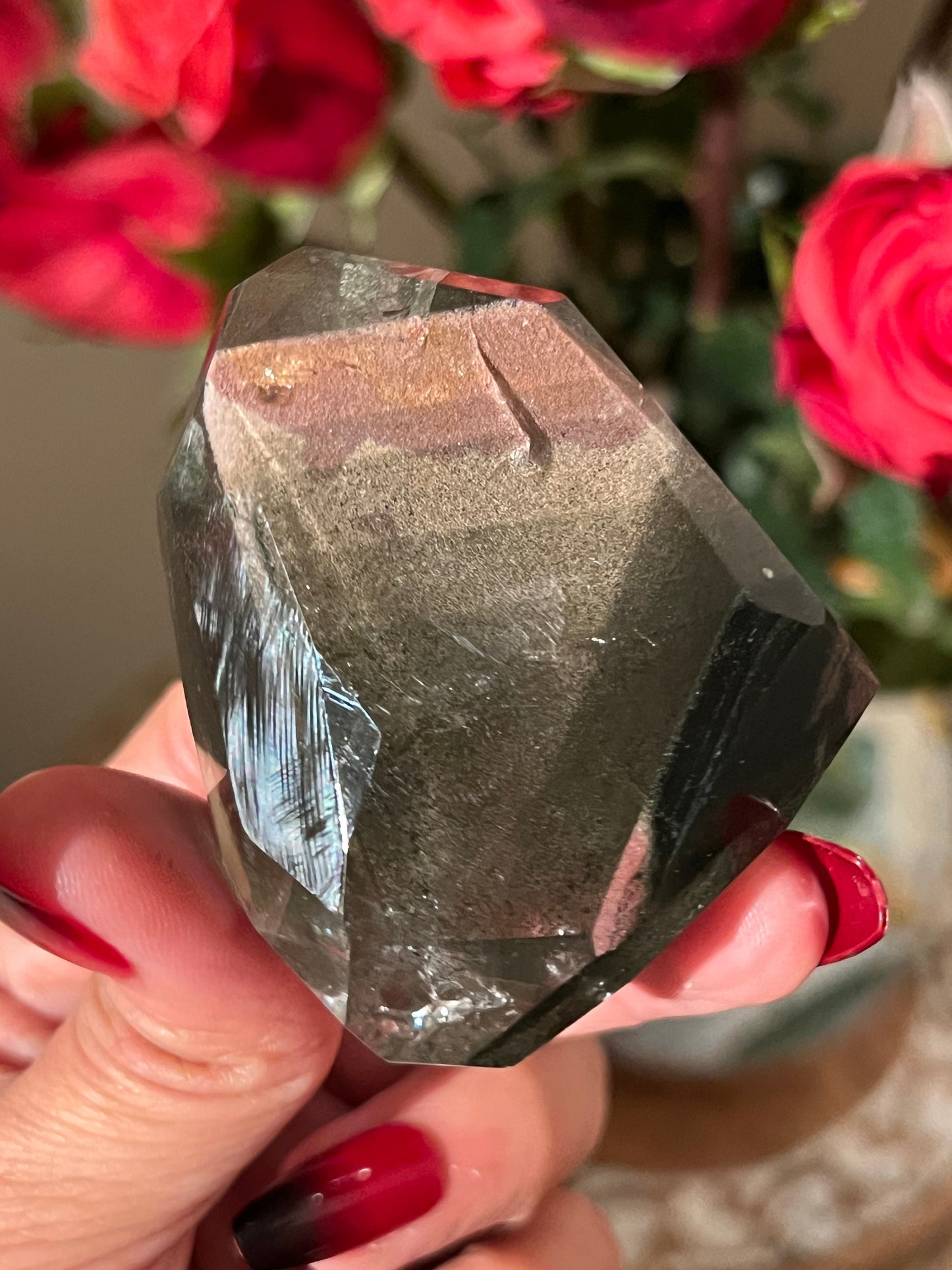 Garden Quartz free form, unique garden Quartz, garden Quartz, lodolite,