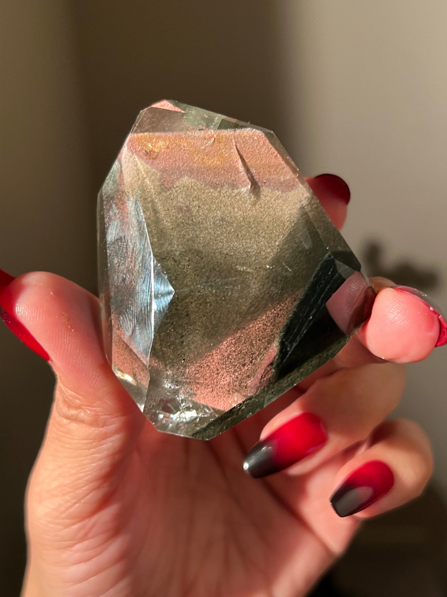 Garden Quartz free form, unique garden Quartz, garden Quartz, lodolite,