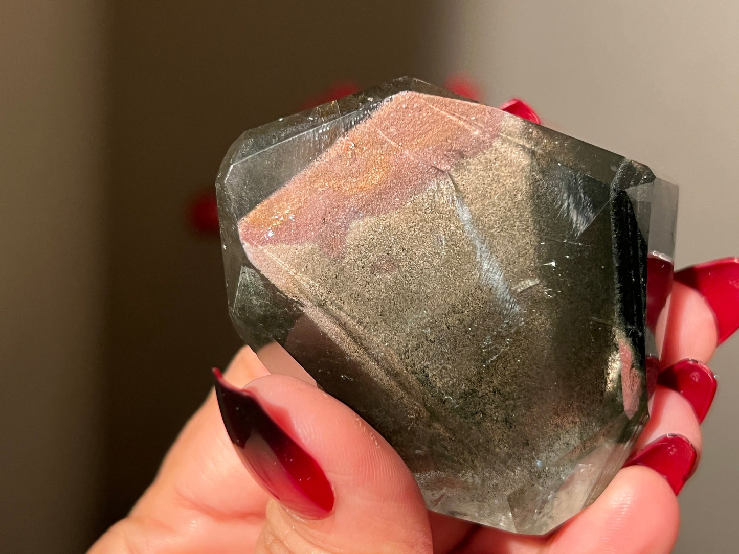 Garden Quartz free form, unique garden Quartz, garden Quartz, lodolite,