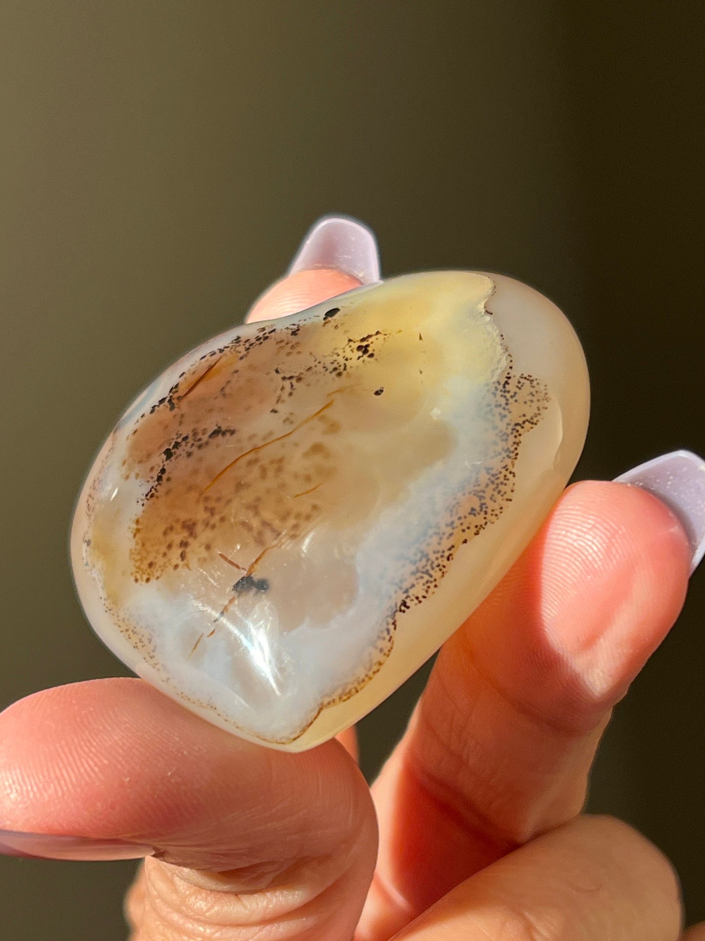 Dendritic Agate Heart, Dendritic Agate, Dendrite, Crystal Hearts, Blue agate Heart, Crystal Gifts, Metaphysical Gifts,