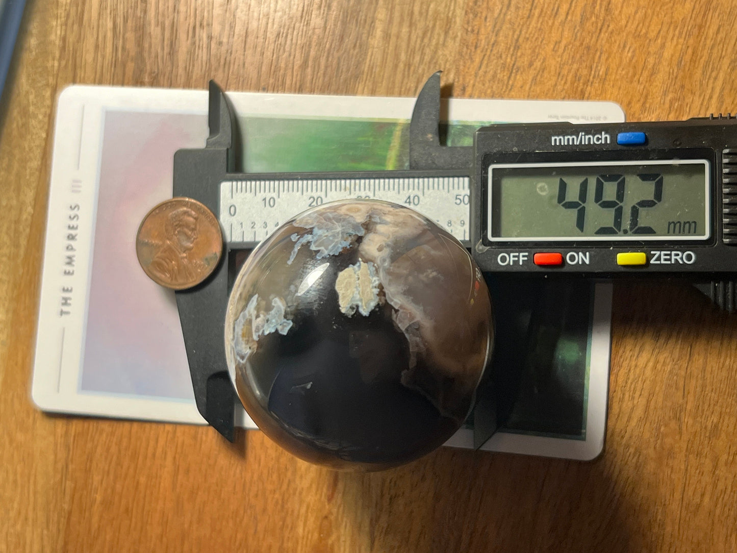 Black Flower Agate Sphere, Blue Flower Agate, Rare Black Flower Agate, Cherry Blossom Agate, Sakura Agate