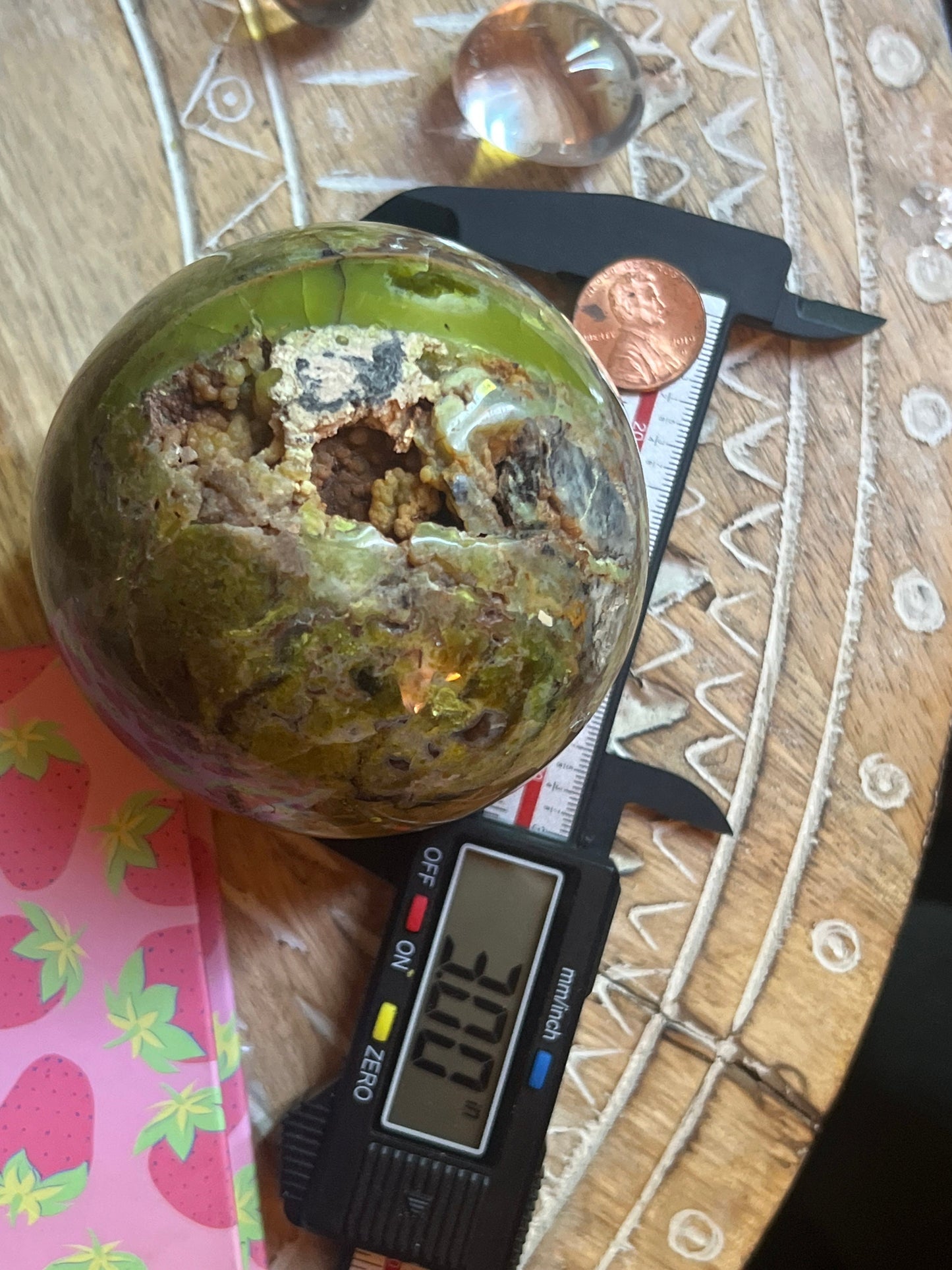 Unique Green Opal Sphere, Green Opal Stone, Pistachio Opal, Green Opal From Peru, Heart Chakra Healing Crystal, Crystal Gifts,