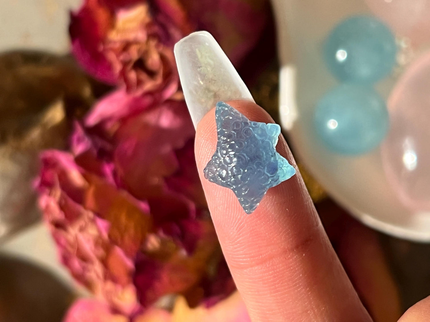 Aquamarine Gift Set, Aquamarine Starfish, Aquamarine Seashell, Morganite Shell, Aquamarine, Morganite, Crystal Gifts, Ocean Sea Gifts