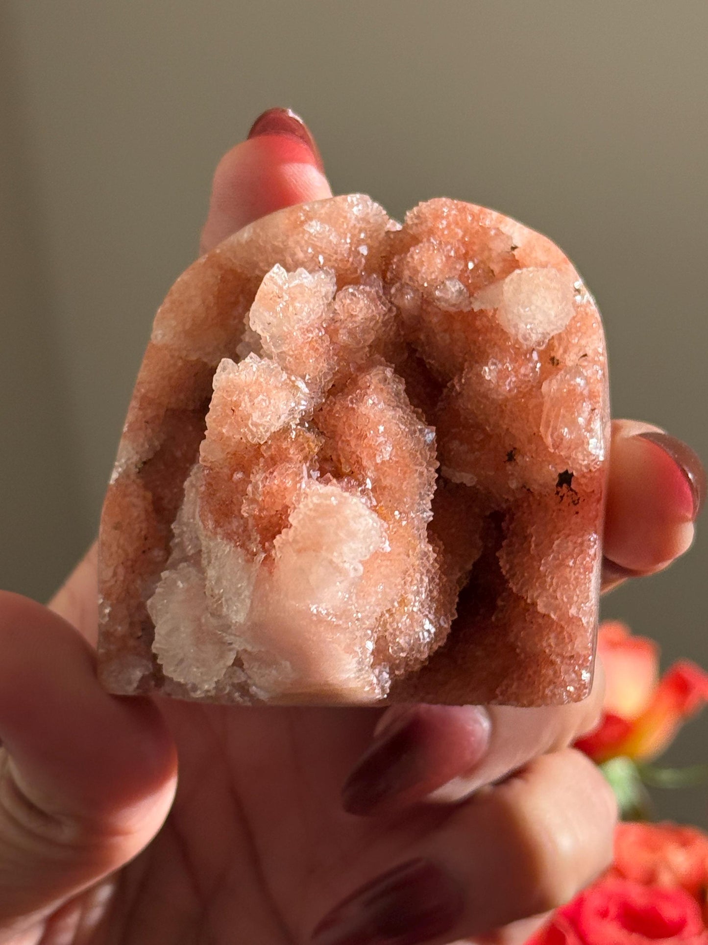 Druzy Pink Amethyst Cluster: Small Crystal Gift From Brazil