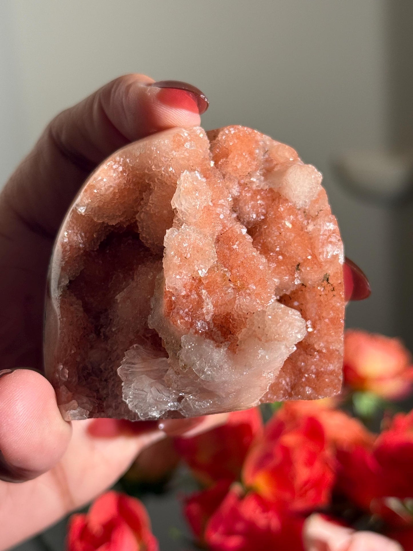 Druzy Pink Amethyst Cluster: Small Crystal Gift From Brazil