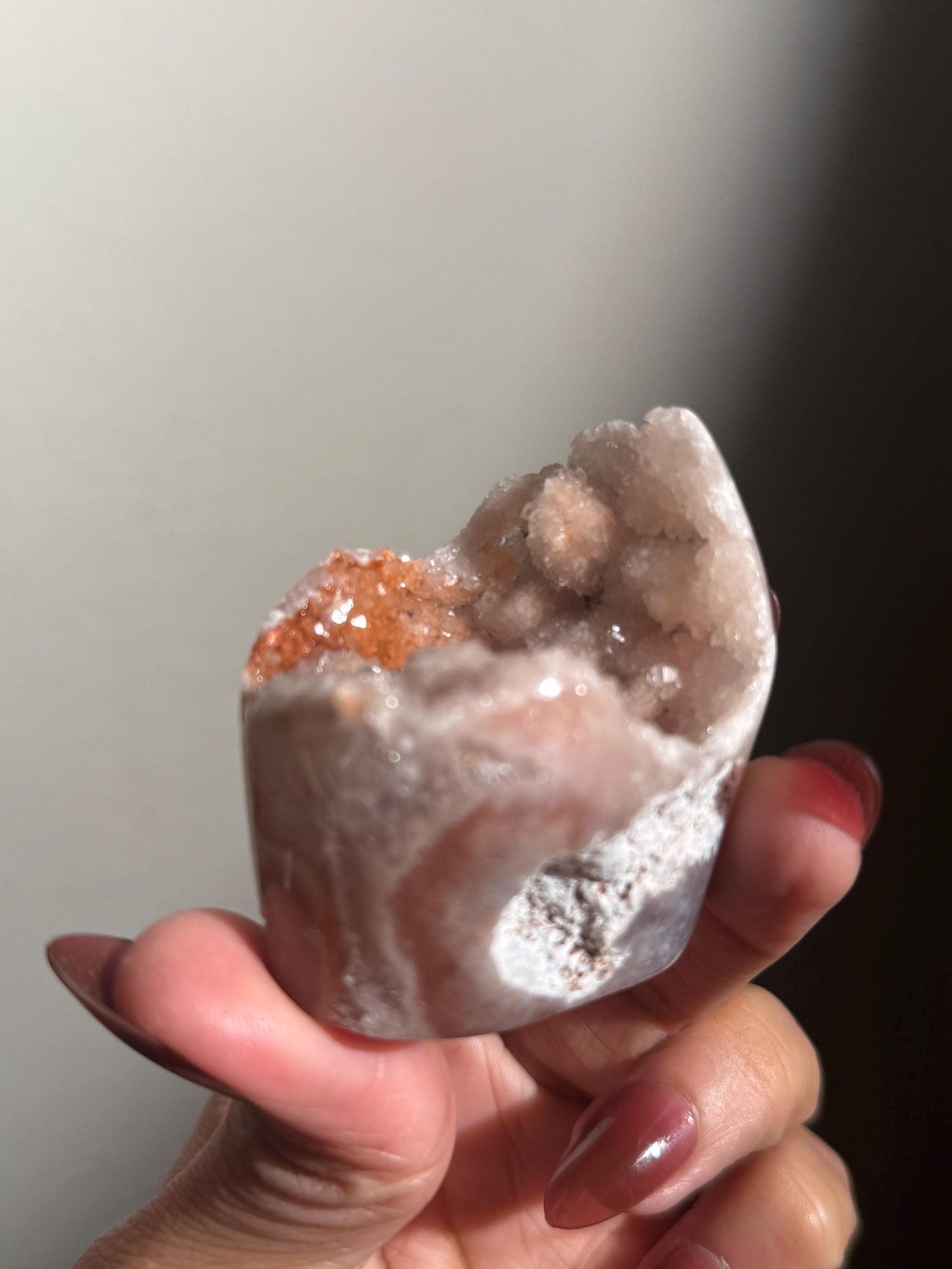 Druzy Pink Amethyst Crystal: Free Form Brazil Mineral Gift