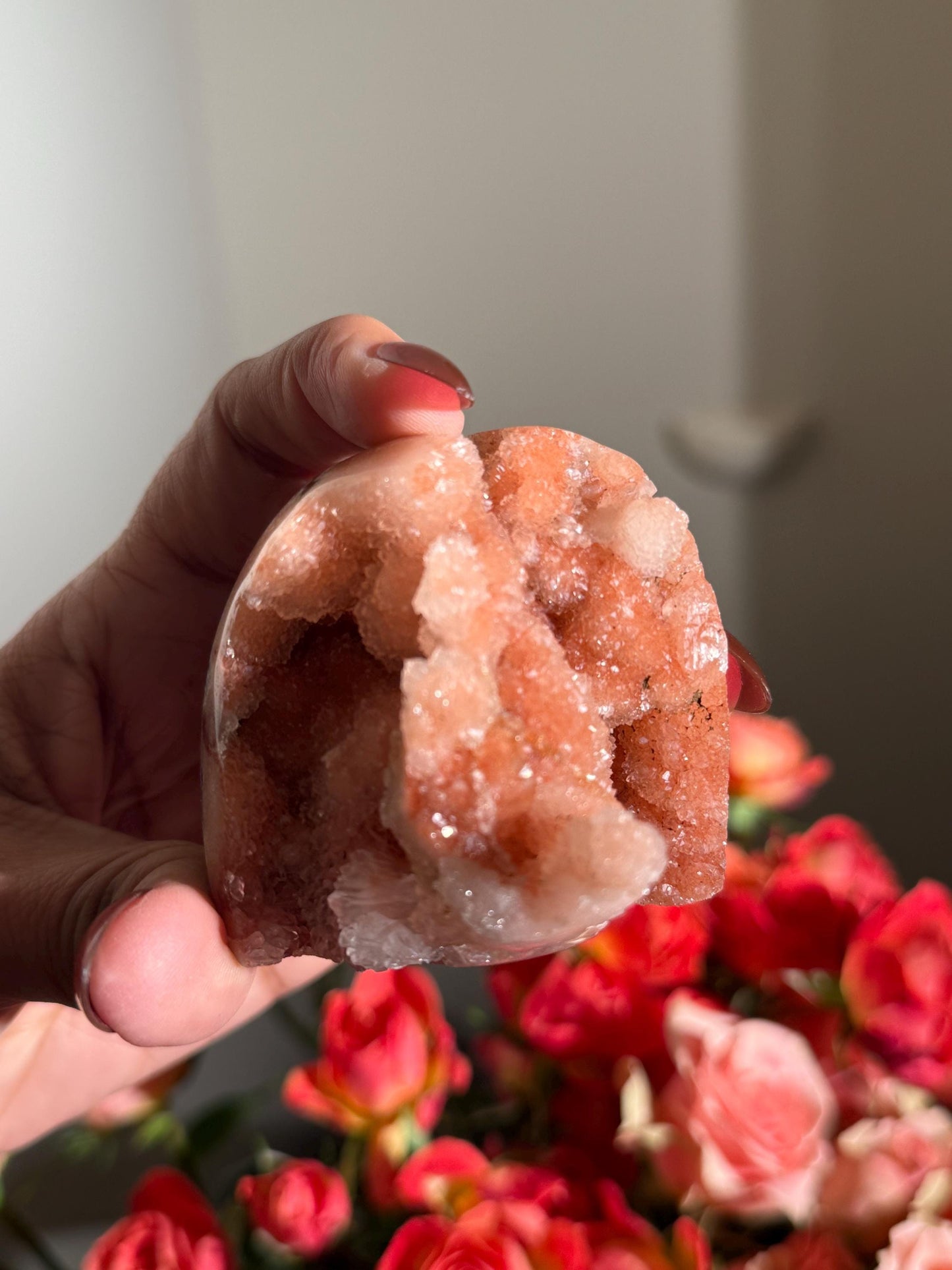 Druzy Pink Amethyst Cluster: Small Crystal Gift From Brazil