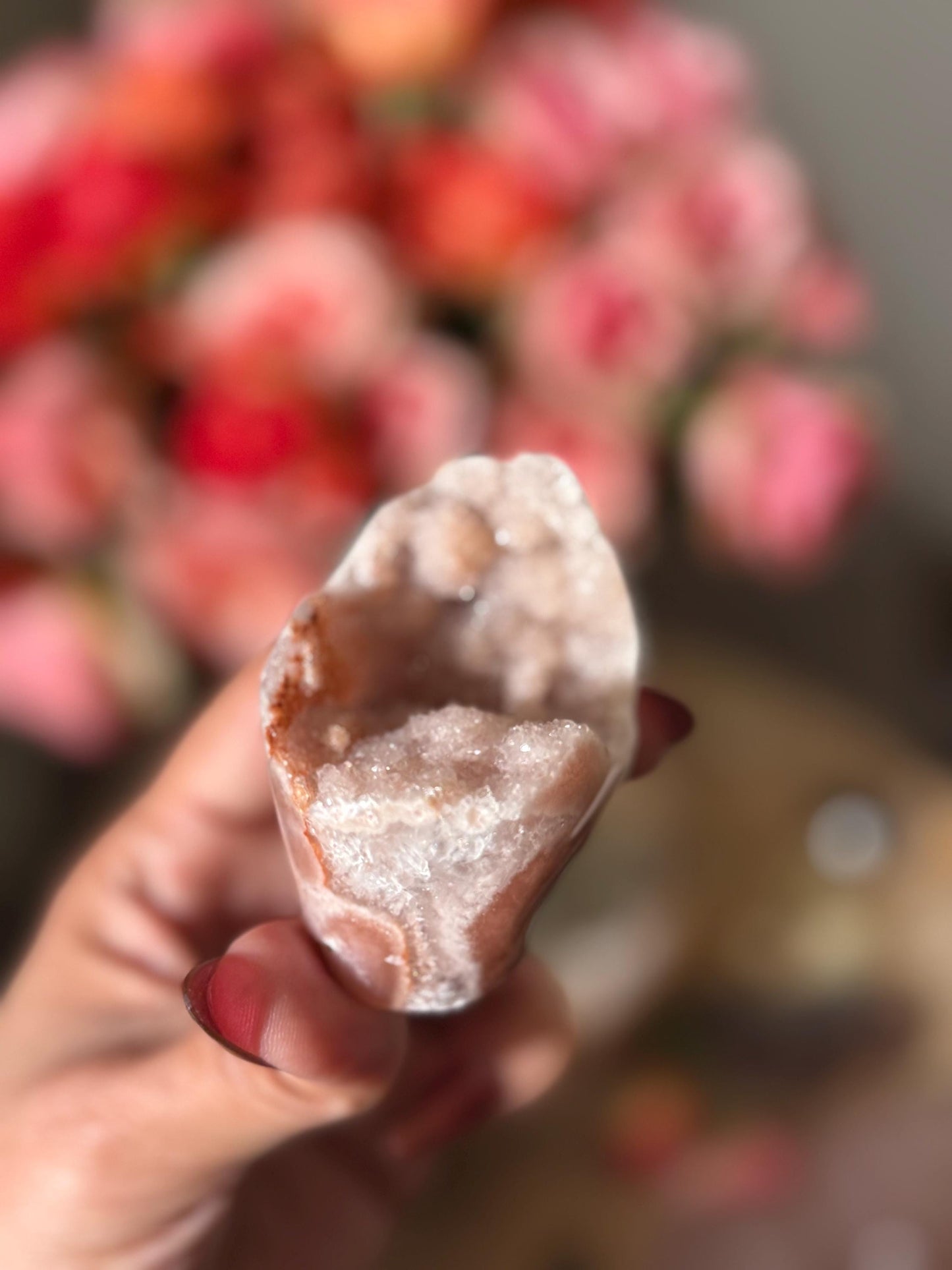 Druzy Pink Amethyst Crystal: Free Form Brazil Mineral Gift