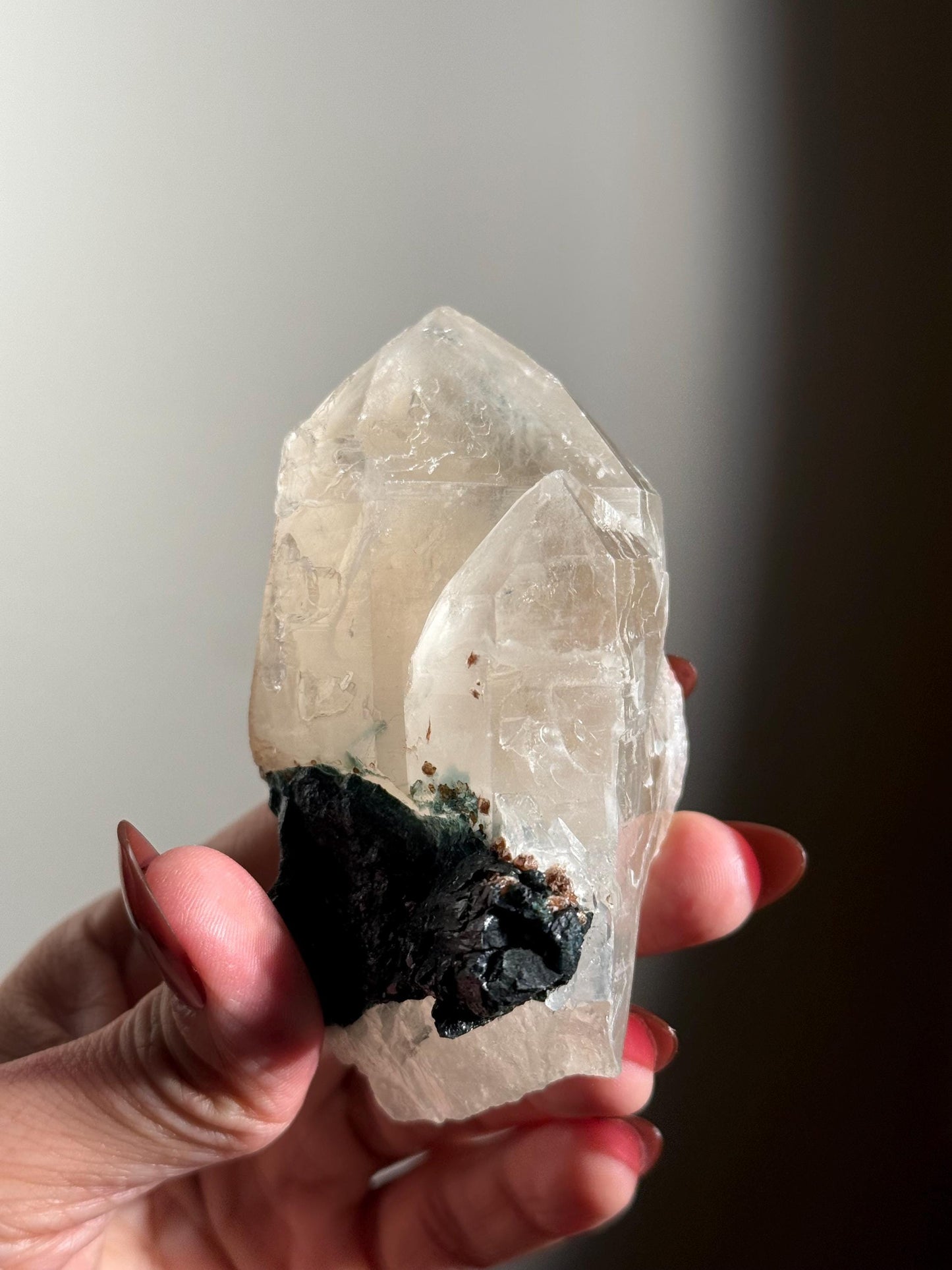 Blue Tourmaline with Quartz, Blue Tourmaline with Mica, Tourmaline in Quartz, Blue Tourmaline, Natural Crystals, Crystal Gifts, Indicolite