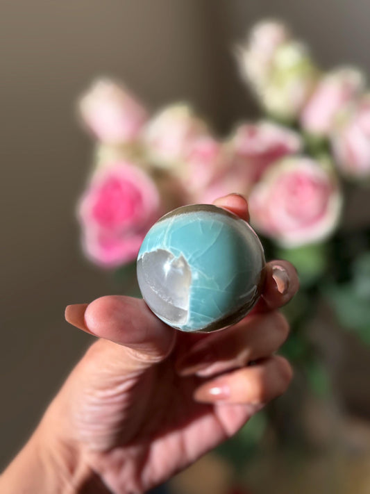 Green flower agate palm, Green Flower Agate,  Sakura Agate, Cherry Blossom Agate, Heart Crystals, Crystal Gifts, Metaphysical Gifts