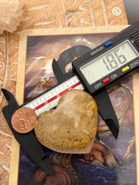 Dendritic Quartz Heart, Dendritic Heart, Giralsol Dendrite, Crystal Hearts, Dendrite, Dendritic Tree Quartz, Healing Crystals, Gift For Her,