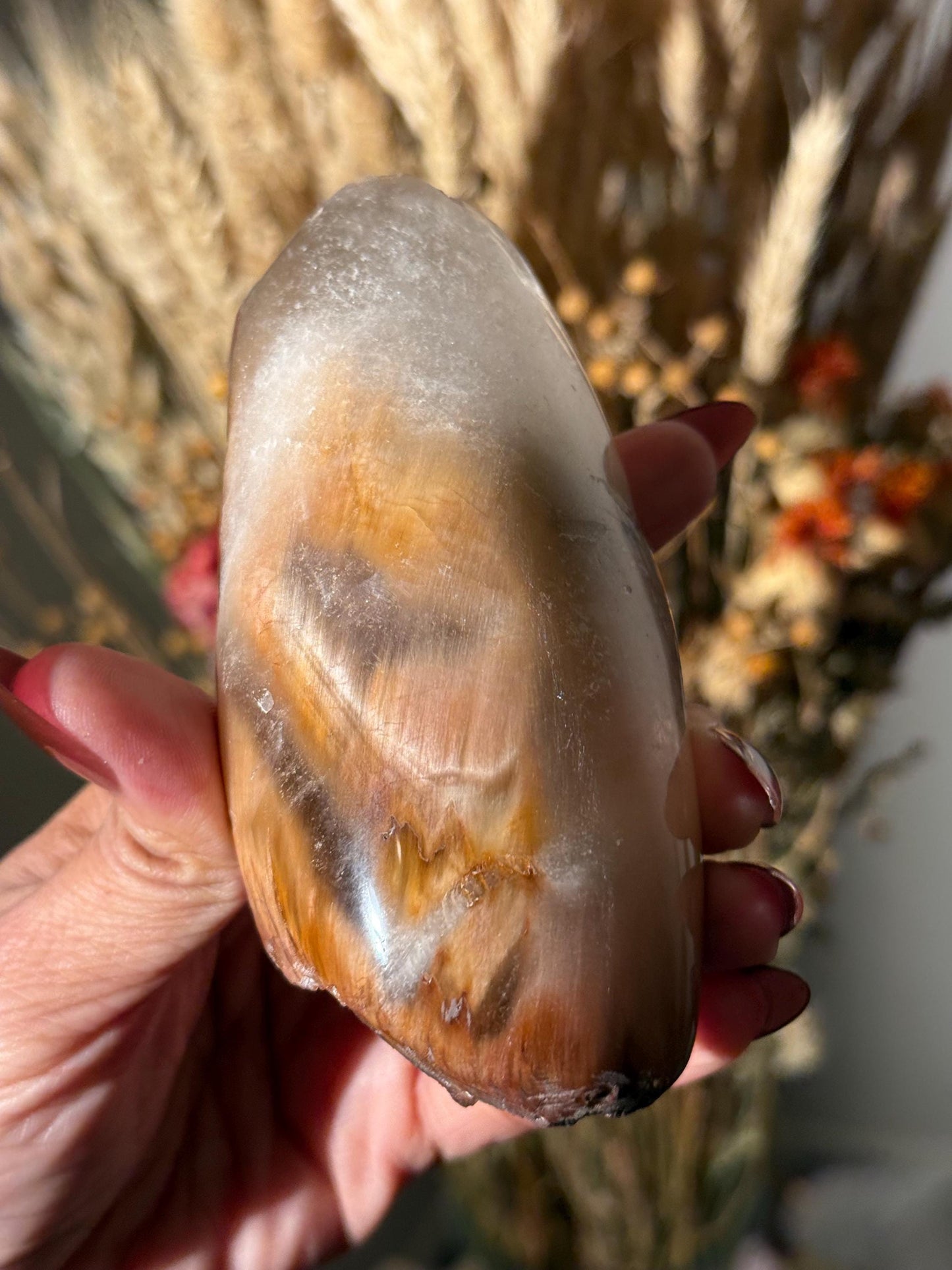 Amphibole Quartz, Rabbit Hair Quartz, Orange Rutilated Quartz, Orange Rutilated Quartz, Amphiboles, Rough Polished Amphibole, Crystal Gifts