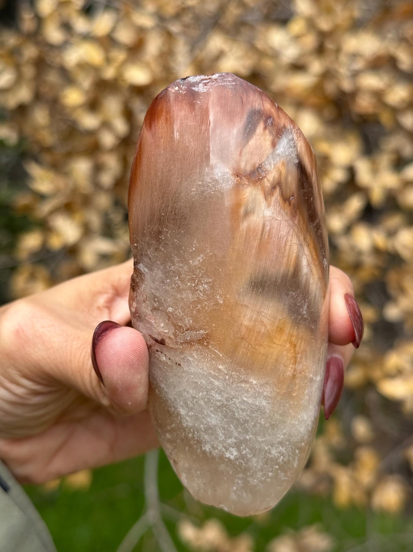 Amphibole Quartz, Rabbit Hair Quartz, Orange Rutilated Quartz, Orange Rutilated Quartz, Amphiboles, Rough Polished Amphibole, Crystal Gifts