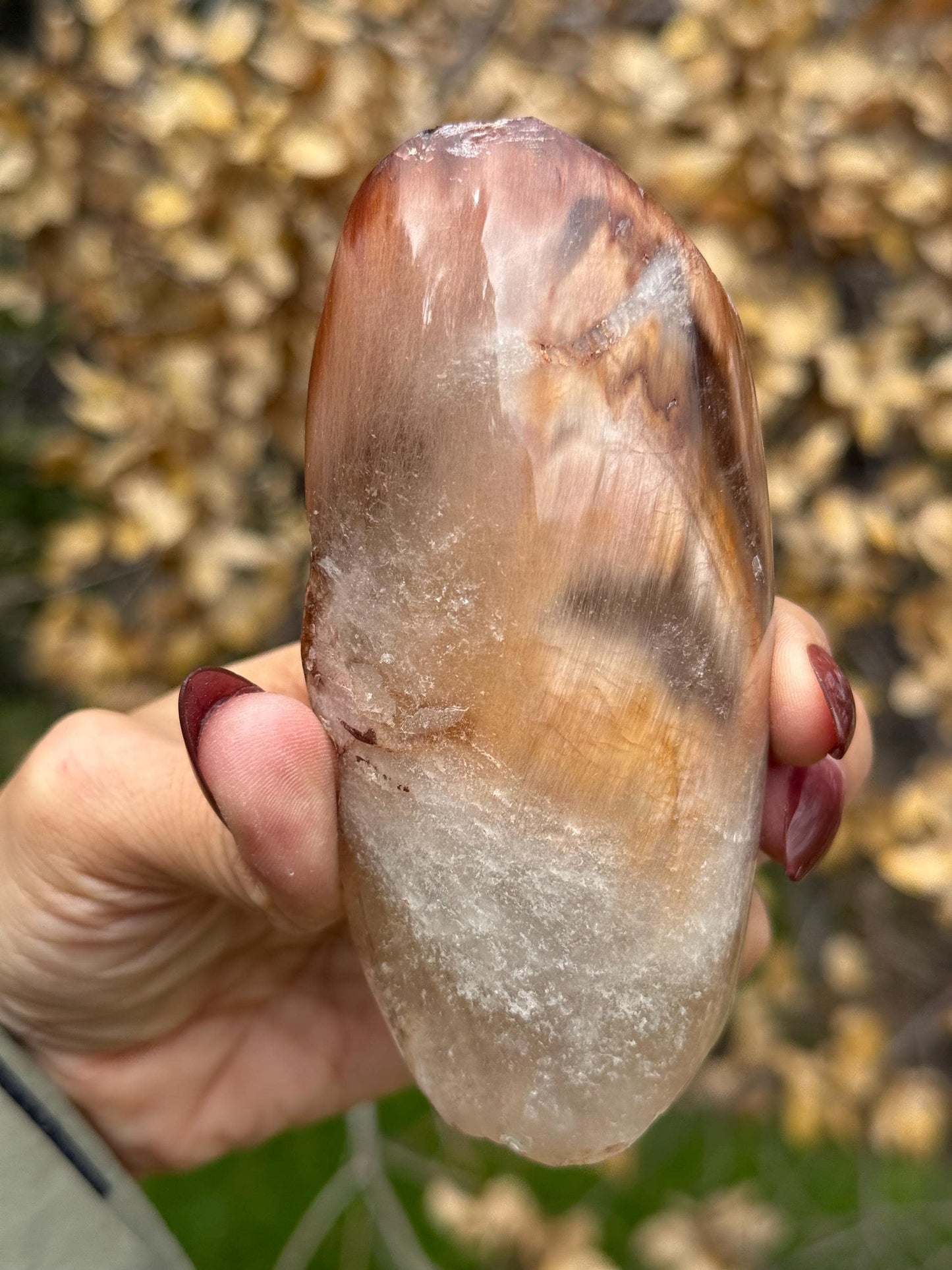 Amphibole Quartz, Rabbit Hair Quartz, Orange Rutilated Quartz, Orange Rutilated Quartz, Amphiboles, Rough Polished Amphibole, Crystal Gifts