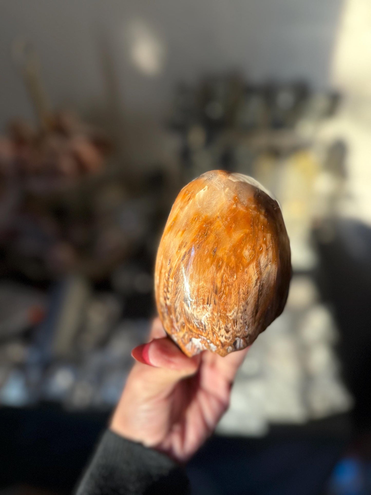 Amphibole Quartz, Rabbit Hair Quartz, Orange Rutilated Quartz, Orange Rutilated Quartz, Amphiboles, Rough Polished Amphibole, Crystal Gifts