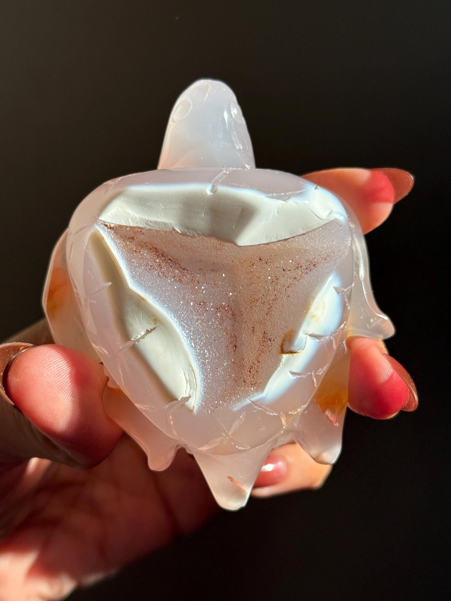 Druzy Agate Turtle, Orca Agate Turtle Carving, Turtle Spirit Animal, Crystal Gifts, Turtle Crystal Carving, Gift for Crystal Lovers