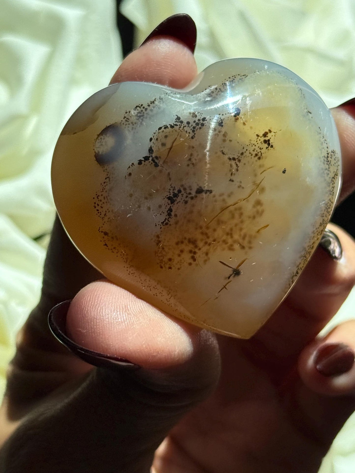 Dendritic Agate Heart, Dendritic Agate, Dendrite, Crystal Hearts, Blue agate Heart, Crystal Gifts, Metaphysical Gifts,