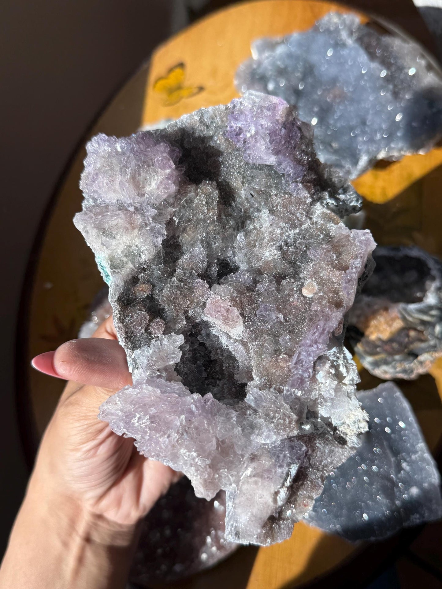 Flower Amethyst Zeolite, Amethyst Geode Cluster, Natural Raw Amethyst, Amethyst Flower, Zeolite Raw Crystal Mineral, Crystal Gifts