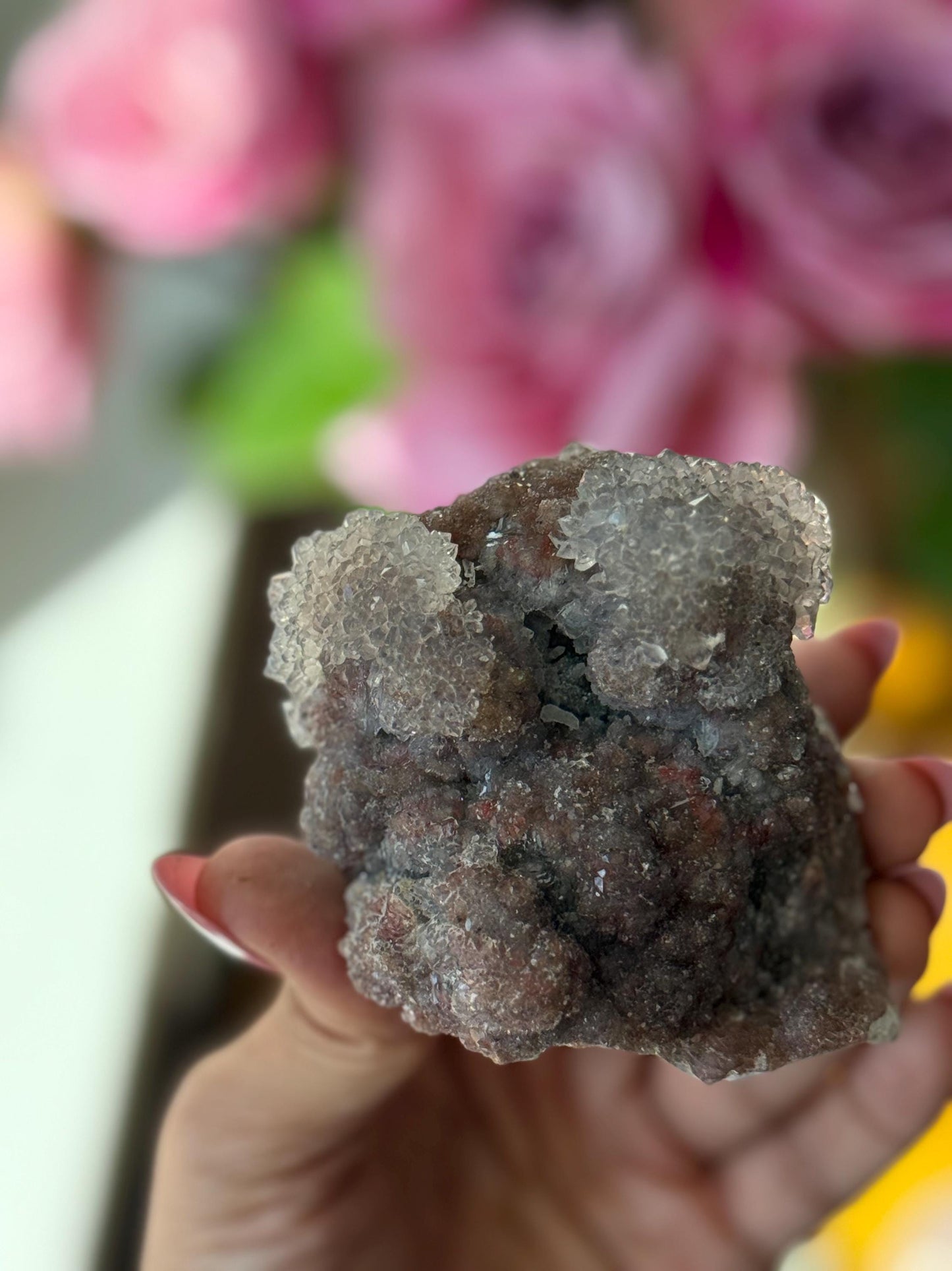 Druzy Amethyst Zeolite, Zeolite, Red Amethyst Geode, Natural Raw Amethyst, Zeolite, , Raw Crystal Mineral, Minerals and Fossils,