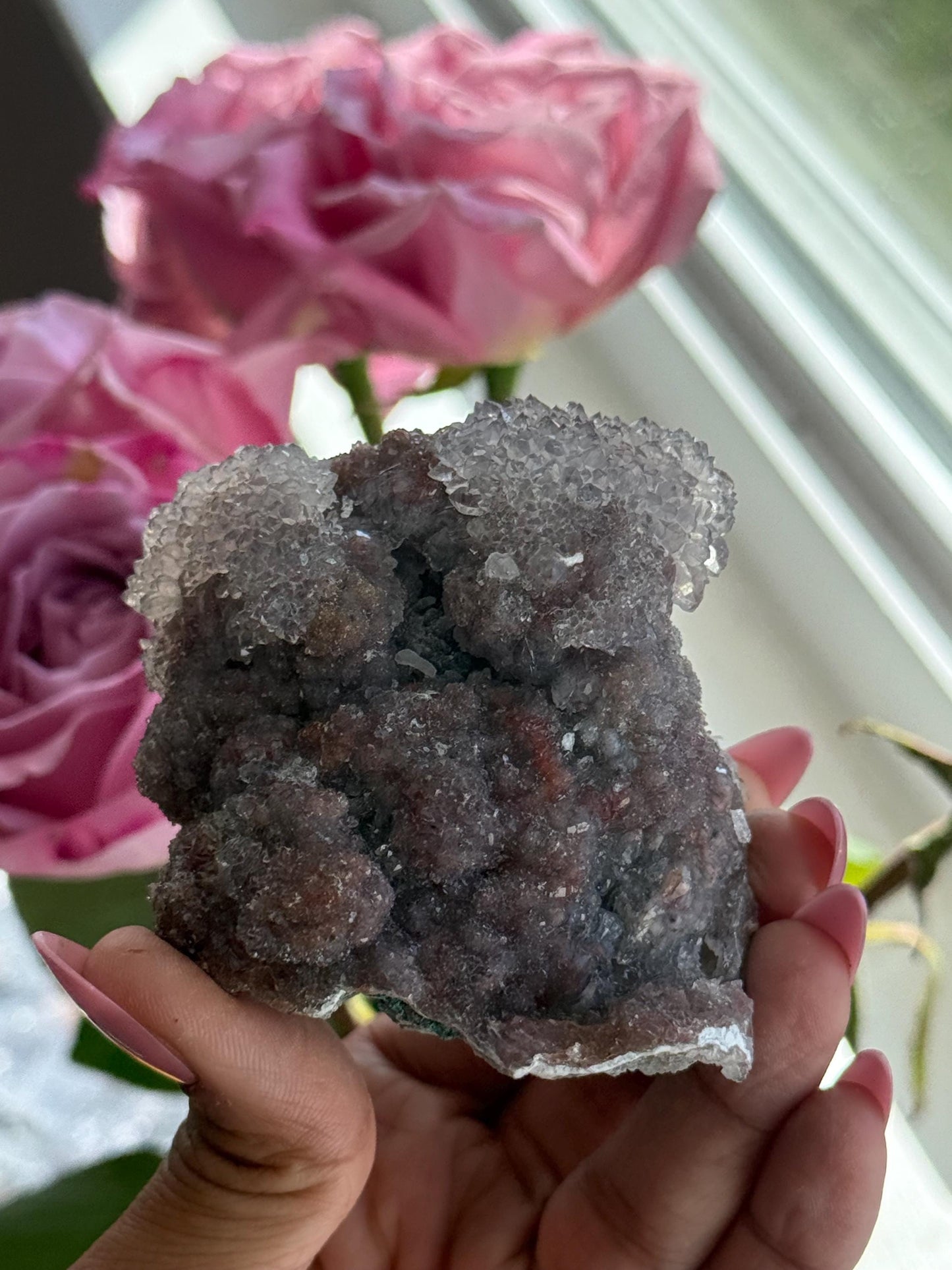 Druzy Amethyst Zeolite, Zeolite, Red Amethyst Geode, Natural Raw Amethyst, Zeolite, , Raw Crystal Mineral, Minerals and Fossils,
