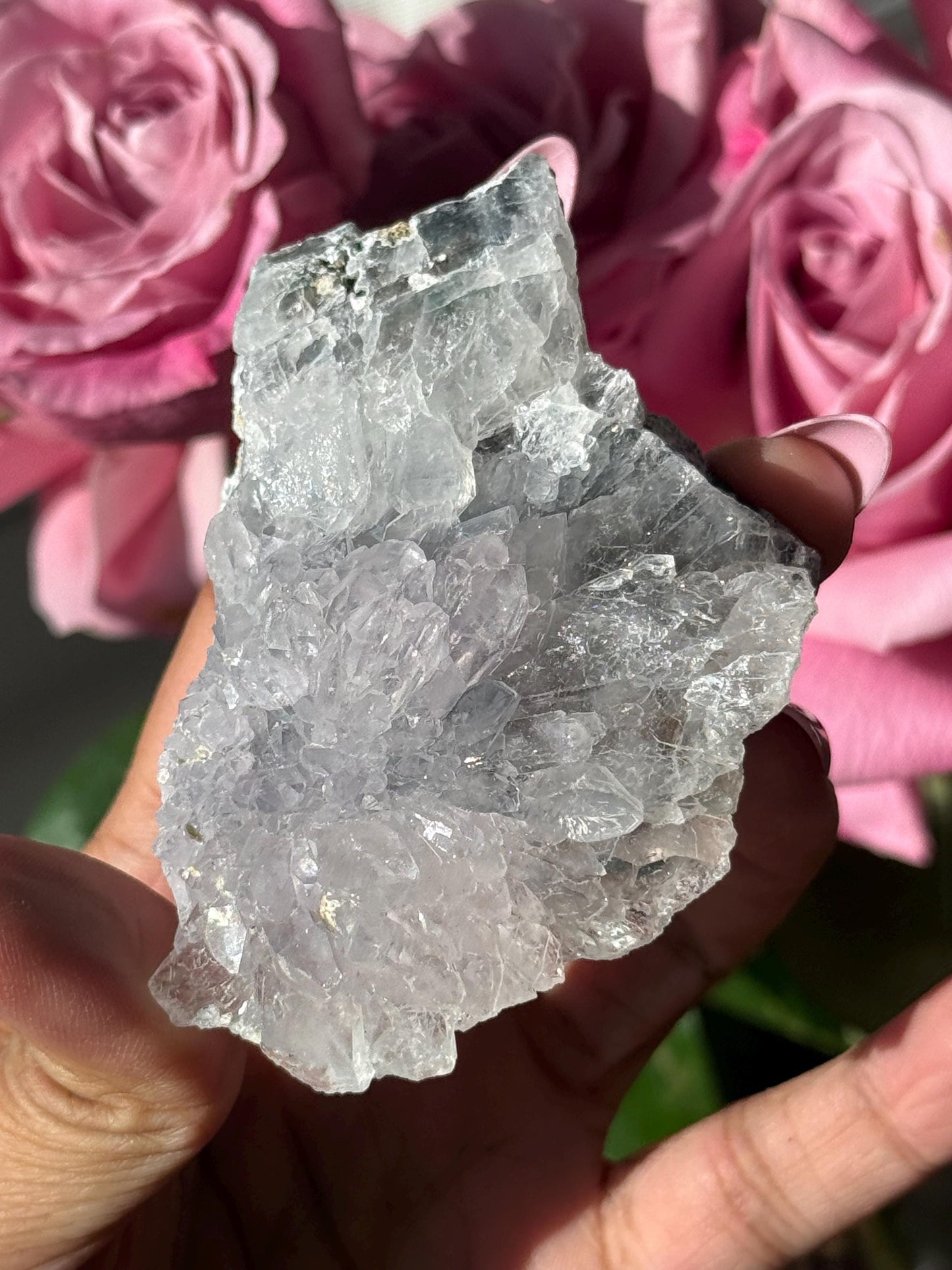 Flower Amethyst Zeolight, Amethyst Geode Cluster, Natural Raw Ameythst, Amethyst Flower, Zeolight Raw Crystal Mineral, Crystal Gifts, Fossil