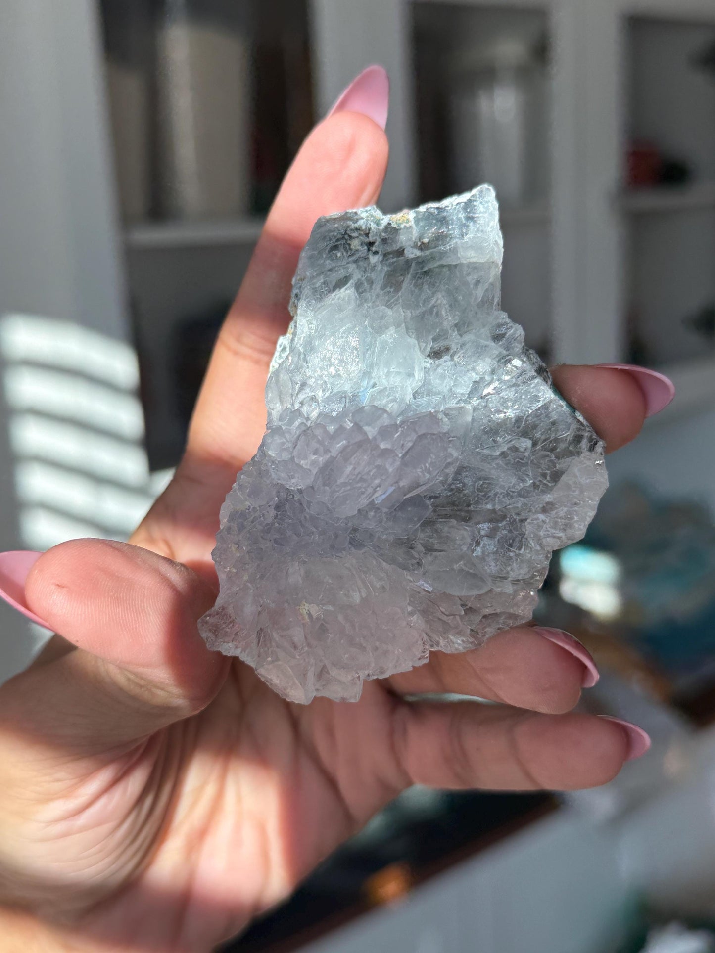 Flower Amethyst Zeolight, Amethyst Geode Cluster, Natural Raw Ameythst, Amethyst Flower, Zeolight Raw Crystal Mineral, Crystal Gifts, Fossil