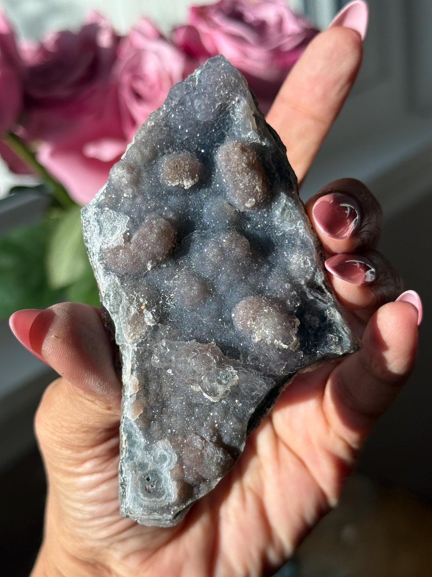 Flower Amethyst Zeolight, Amethyst Geode Cluster, Natural Raw Ameythst, Amethyst Flower, Zeolight Raw Crystal Mineral, Crystal Gifts, Fossil