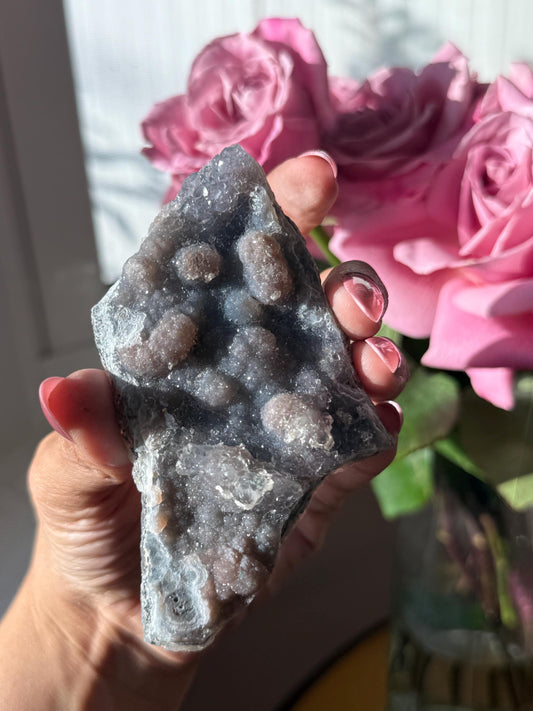 Flower Amethyst Zeolight, Amethyst Geode Cluster, Natural Raw Ameythst, Amethyst Flower, Zeolight Raw Crystal Mineral, Crystal Gifts, Fossil