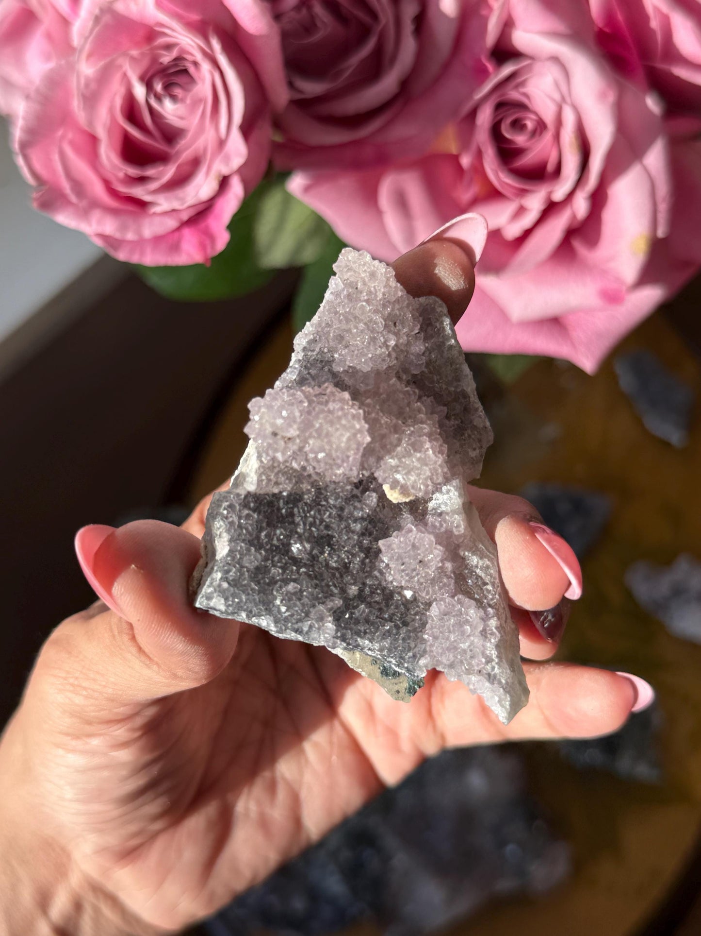 Flower Amethyst Zeolight, Amethyst Geode Cluster, Natural Raw Ameythst, Amethyst Flower, Zeolight Raw Crystal Mineral, Crystal Gifts, Fossil