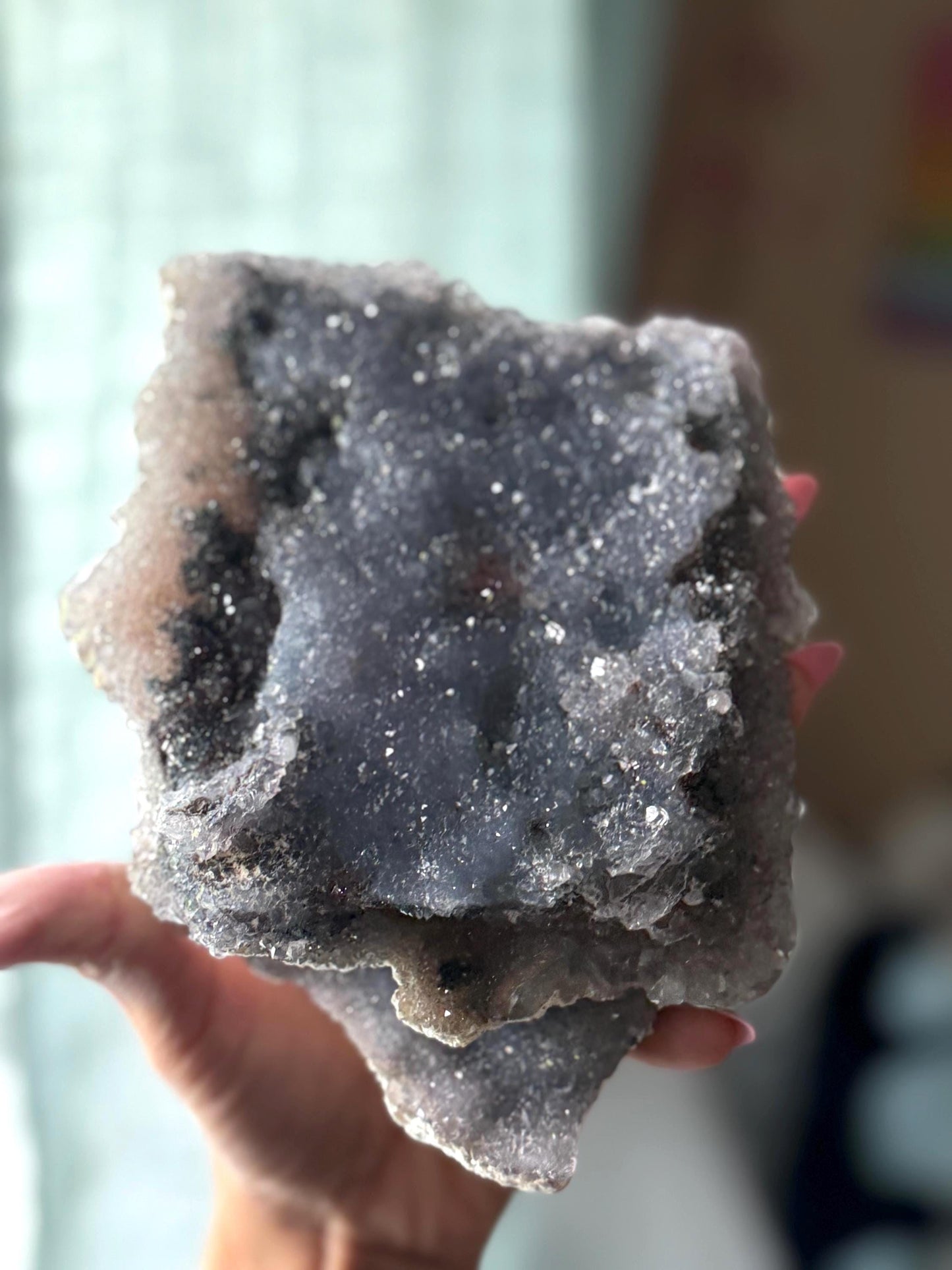 Sparkly Blue Zeolight, Druzy Blue Amethyst, Blue Amethyst Zeolight, Crystals Gift, Blue Amethyst, Crystal Gifts