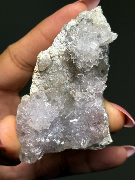 Flower Amethyst Zeolight, Amethyst Geode Cluster, Natural Raw Ameythst, Amethyst Flower, Zeolight Raw Crystal Mineral, Crystal Gifts, Fossil