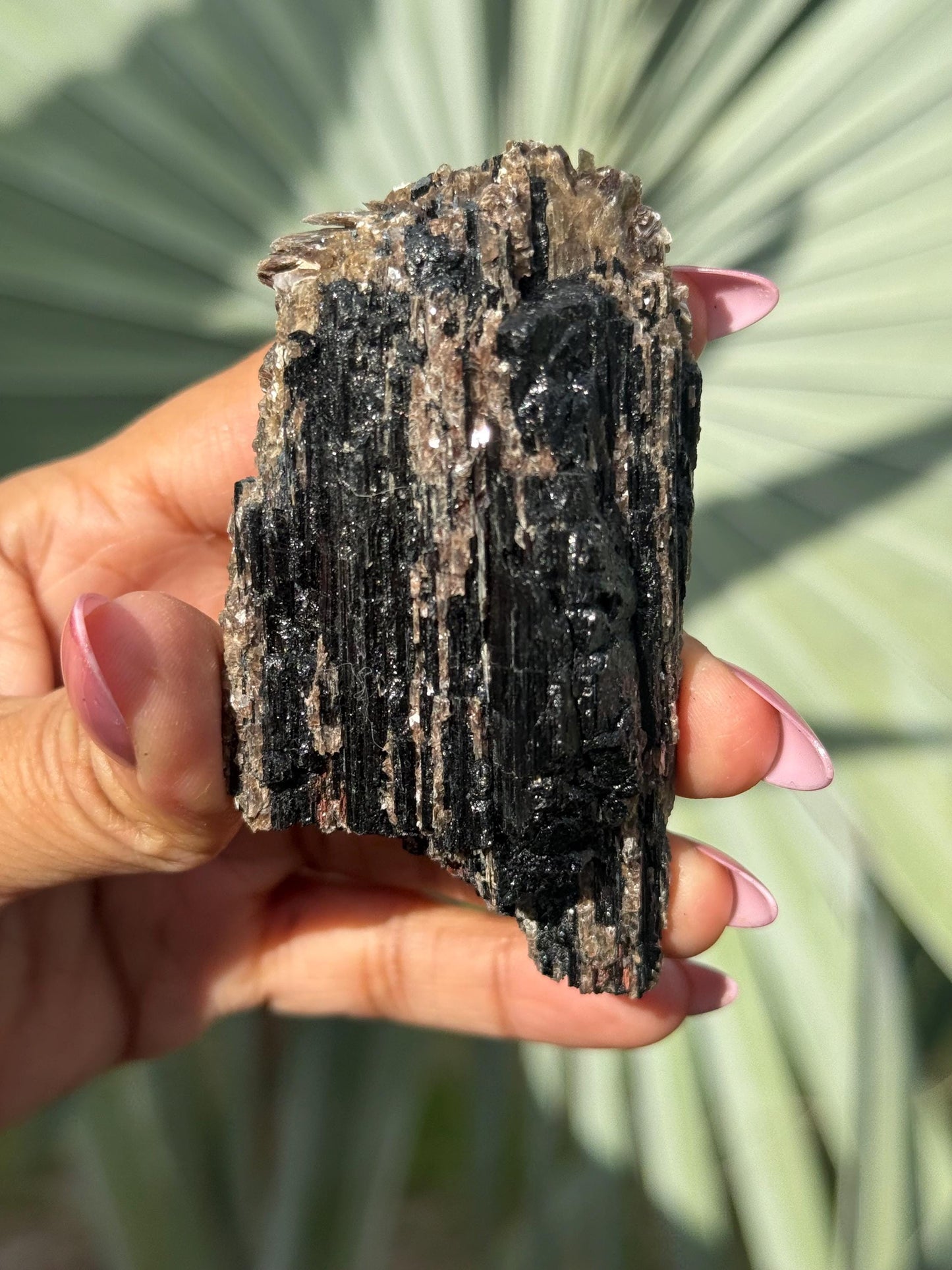 Black Tourmaline with Mica, Raw Black Tourmaline, Tourmaline mineral, Raw Crystal Specimen, Crystal Gifts, Home Decor